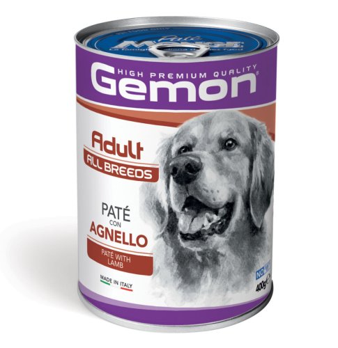 Вологий корм Gemon Dog Wet Adult для собак паштет з ягням - 400 г