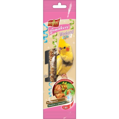 Ласощі Vitapol Вітапул колба Вікенд Стиль для німф Горіховий, 45 г - 1 шт