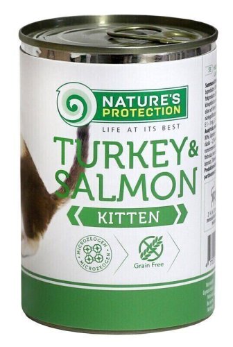 Вологий корм Nature's Protection Cat Kitten Turkey & Salmon для кошенят з індичкою і лососем - 400 г