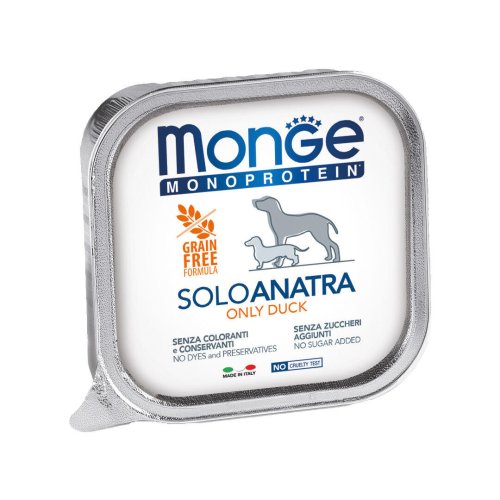 Вологий корм Monge Dog SOLO для собак 100% качка - 150 г