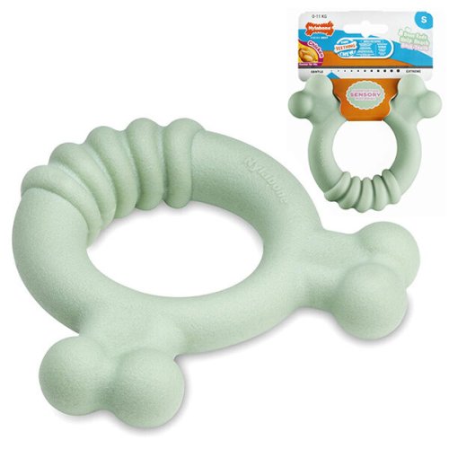 Іграшка жувальна Nylabone Puppy Chew Tactile Ring Chicken ТАКТИЛЬНЕ КІЛЬЦЕ для цуценят смак курки - S