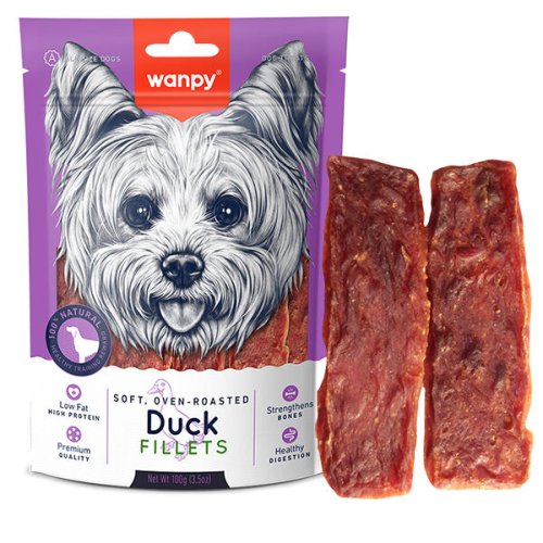 Ласощі Wanpy Dog Soft Duck Fillets ФІЛЕ КАЧКИ М’ЯКЕ для собак - 100 г