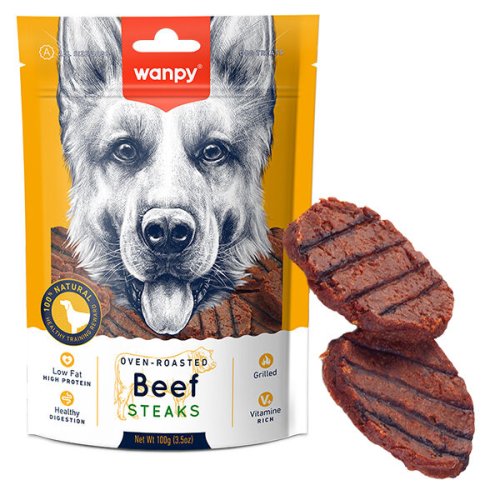 Ласощі Wanpy Dog Grilled Beef Steak СТЕЙК гИЛЬ ЯЛОВИЧИНА КУРКА для собак - 100 г