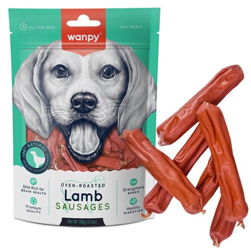 Ласощі Wanpy Dog Lamb Sausages СОСИСКИ З ЯГНЯМ для собак - 100 г