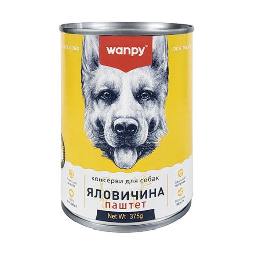Вологий корм Wanpy Dog Beef ВАНПІ ЯЛОВИЧИНА для собак - 375 г