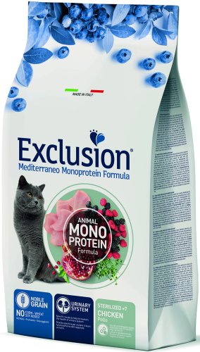 Сухий корм Exclusion Cat Sterilized 7+ Chicken для стерилізованих котів від 7 років з куркою - 1.5 кг