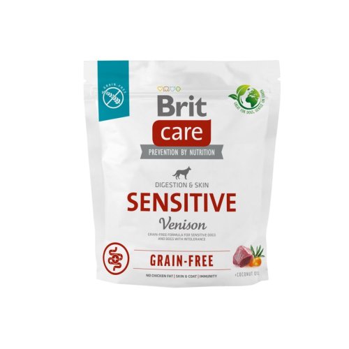 Сухий корм Brit Care Dog Grain-free Sensitive для собак з чутливим травленням беззерновий з олениною - 1 кг