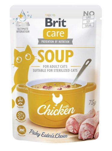 Вологий корм Brit Care Soup with Chicken для котів Суп з куркою - 75 г