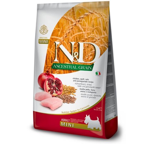 Сухий корм Farmina Dog N&D Low Grain Chicken & Pomegranate MINI для собак дрібних порід з куркою - 2.5 кг
