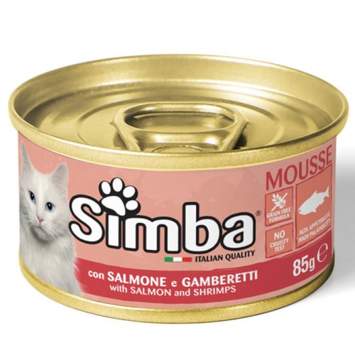 Вологий корм Monge SIMBA Cat Wet для котів лосось та креветки - 85 г