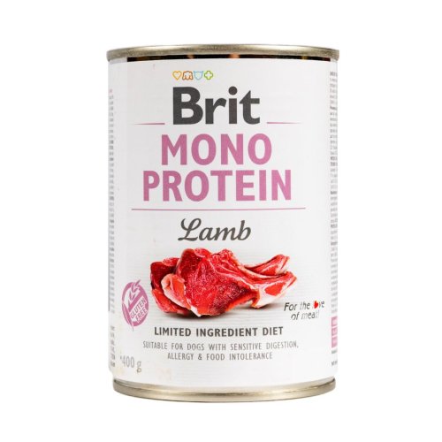 Вологий корм Brit Mono Protein Lamb для собак з ягнятиною - 400 г